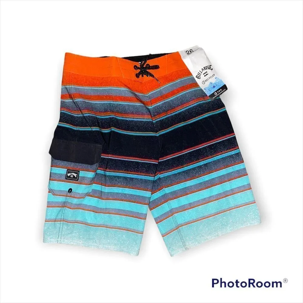 New with tags MEN BILLABONG All Day Stripe Pro Boardshorts 21" size 26